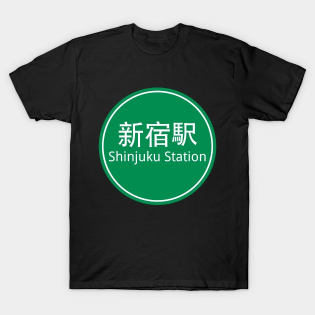 Shinjuku Station Round T-Shirt by hanoded